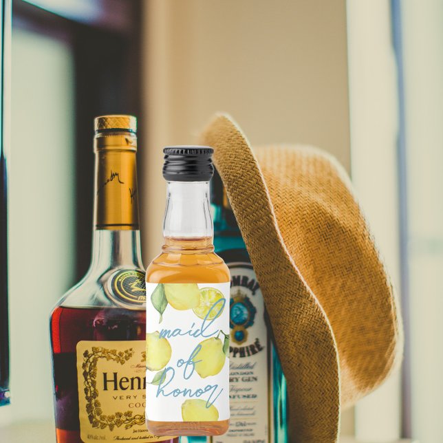 Modern Matching MOH Bach Party | Lemons Liquor Bottle Label (Creator Uploaded)