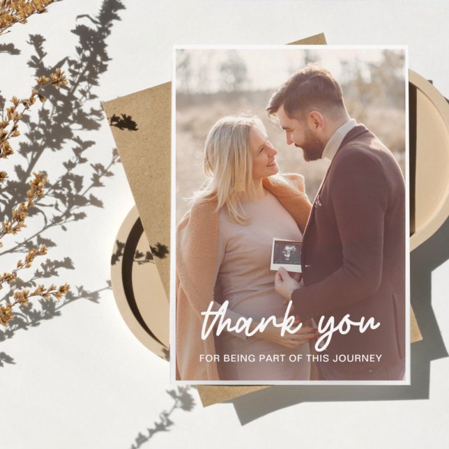 Modern Maternity Photo Thank You Card (Creator Uploaded)
