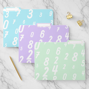 Modern Math Numbers Accounting Business Organizer  File Folder