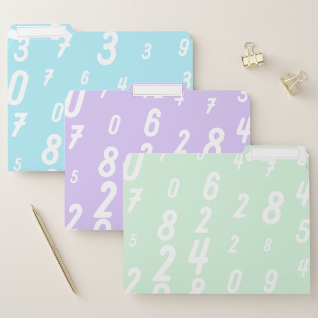Modern Math Numbers Accounting Business Organizer  File Folder (Set)