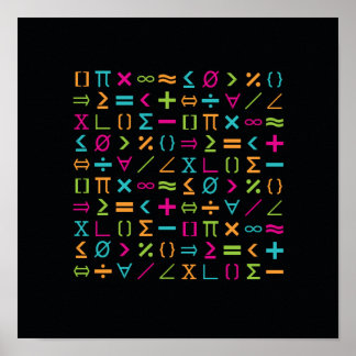 Modern Math Signs & Symbols Pattern