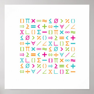 Modern Math Signs & Symbols Pattern