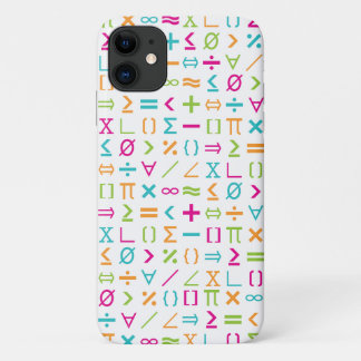 Modern Math Signs & Symbols Pattern iPhone 11 Case