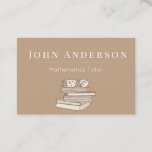 Modern Mathematics Tutor Teacher Books Glasses Fun Business Card<br><div class="desc">These elegant classy business cards would be perfect for mathematics teacher or tutor. Easily add your own details by clicking on the "customize this template" option. If you have any design related questions/requests,  please do not hesitate to contact us.</div>