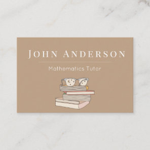 Modern Mathematics Tutor Teacher Books Glasses Fun Business Card