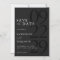 Modern Matte Black Minimal Wedding Save the Date