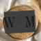 Modern Matte Black Minimalist Monogram Wedding