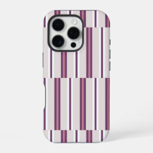 Modern Mauve and Plum Stripe iPhone 16 Pro Case