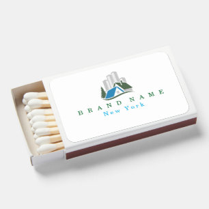 Modern Mauve & Blue Real Estate Matchboxes