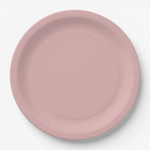 Modern mauve pink Plain Solid Color Paper Plates