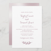 Modern Mauve Wedding Invitation | Zazzle
