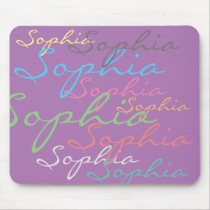 Modern Maximalist Custom Name Unique Typography Mouse Pad