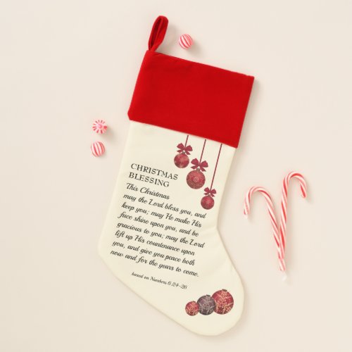 Modern MAY THE LORD BLESS YOU Christian Christmas Stocking