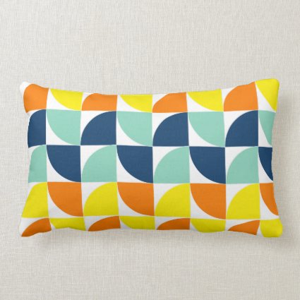 Modern Md Century Colorful Bold Geometric Lumbar Pillow
