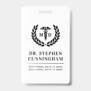 Modern MD Doctor of Medicine Med School Graduation Badge