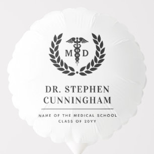 Modern MD Doctor of Medicine Med School Graduation Balloon