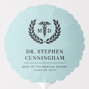 Modern MD Doctor of Medicine Med School Graduation Balloon