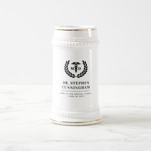 Modern MD Doctor of Medicine Med School Graduation Beer Stein