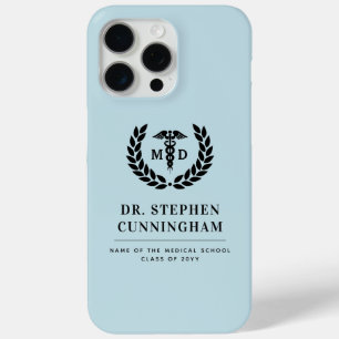 Modern MD Doctor of Medicine Med School Graduation iPhone 15 Pro Max Case