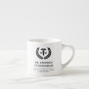 Modern MD Doctor of Medicine Med School Graduation Espresso Cup