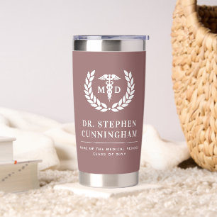 Modern MD Doctor of Medicine Med School Graduation Insulated Tumbler