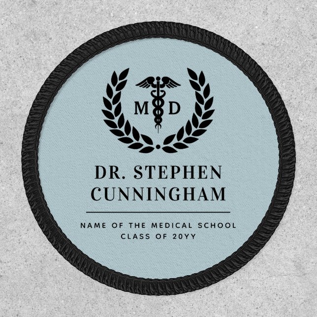 Modern MD Doctor of Medicine Med School Graduation Patch (Front)