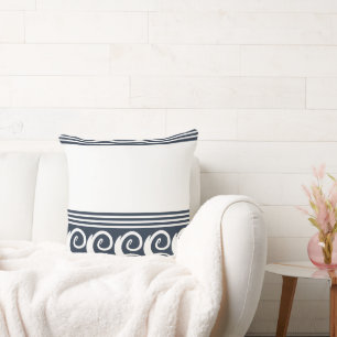 Modern Meander Throw Pillow