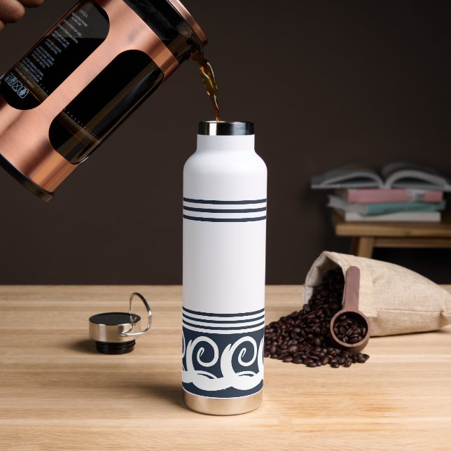 Modern Meander Water Bottle (Coffee)