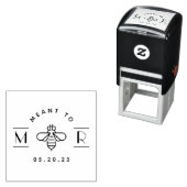 Modern Meant to Bee Honey Wedding Favor Self-inking Stamp (In Situ)