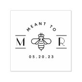 Modern Meant to Bee Honey Wedding Favor Self-inking Stamp (Design)