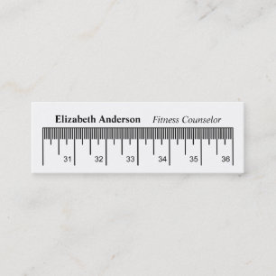 Modern Measuring Tape Fitness Counselor Mini Business Card
