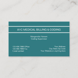 Modern Medical Billing And Coding Business Card