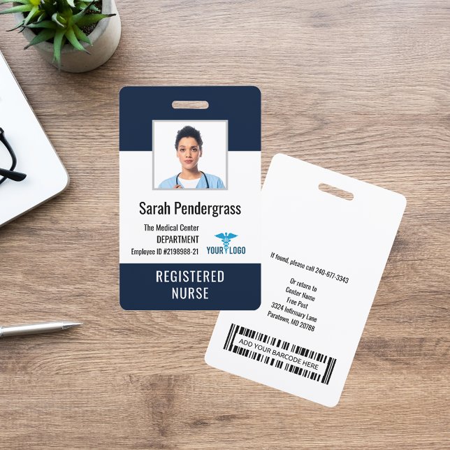 Modern Medical Center Nurse Photo ID Badge (Modern Medical Center Nurse Photo ID Badge)