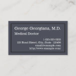 [ Thumbnail: Modern Medical Doctor Business Card ]