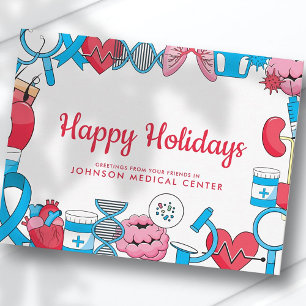 Modern Medical   Doctor's Holiday Greeting Postcard