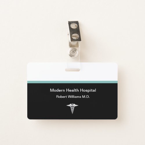 Modern Medical Hospital Staff Name Badge