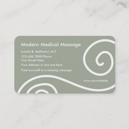 Modern Medical Massage Business Card