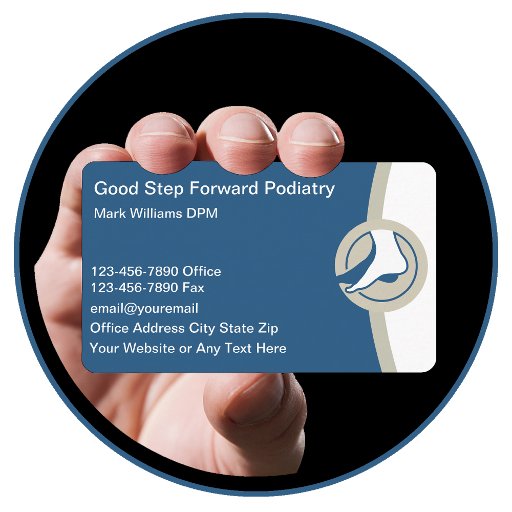 Customizable Modern Medical Podiatrist Business Cards