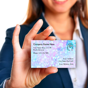 Modern Medical Psychotherapist Business Card