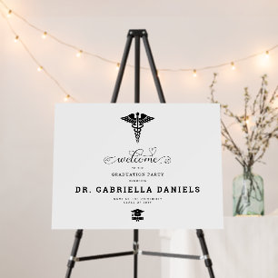 Modern Medical School Doctor Graduation Welcome Foam Board