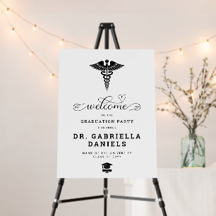 Modern Medical School Doctor Graduation Welcome Foam Board