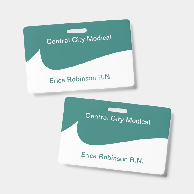 Modern Medical Theme Budget Name Badges (Front & Back)