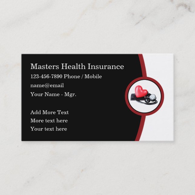Modern Medical Theme Business Cards (Front)