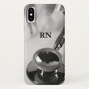 Modern Medical Theme Rn Iphone X Case by idesigncafe at Zazzle