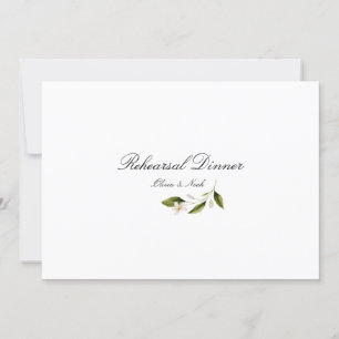 Modern Mediterranean Lemon Rehearsal Dinner Card