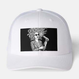 Modern Medusa Using Hair Dryer Funny Mythology Ill