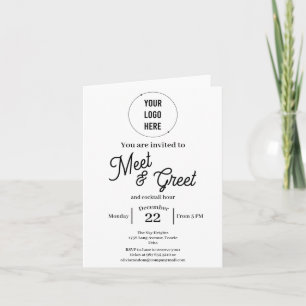 Modern meet and greet business minimalist  invitation