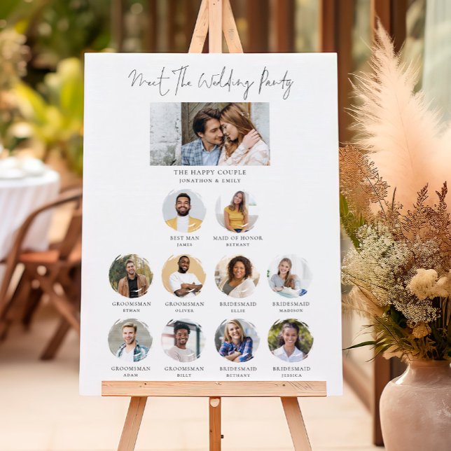 Modern Meet the Wedding Party Photo Reception Sign (Creator Uploaded)