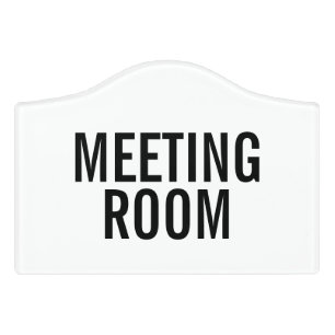 Modern meeting room door sign for boardroom