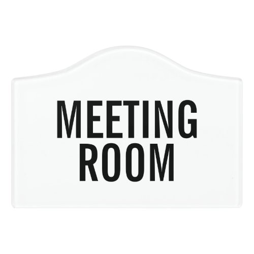 Modern meeting room door sign for boardroom